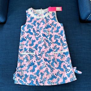 NWT Size 7 Little Lilly classic shift in Ruff Night Zanzibar Blue